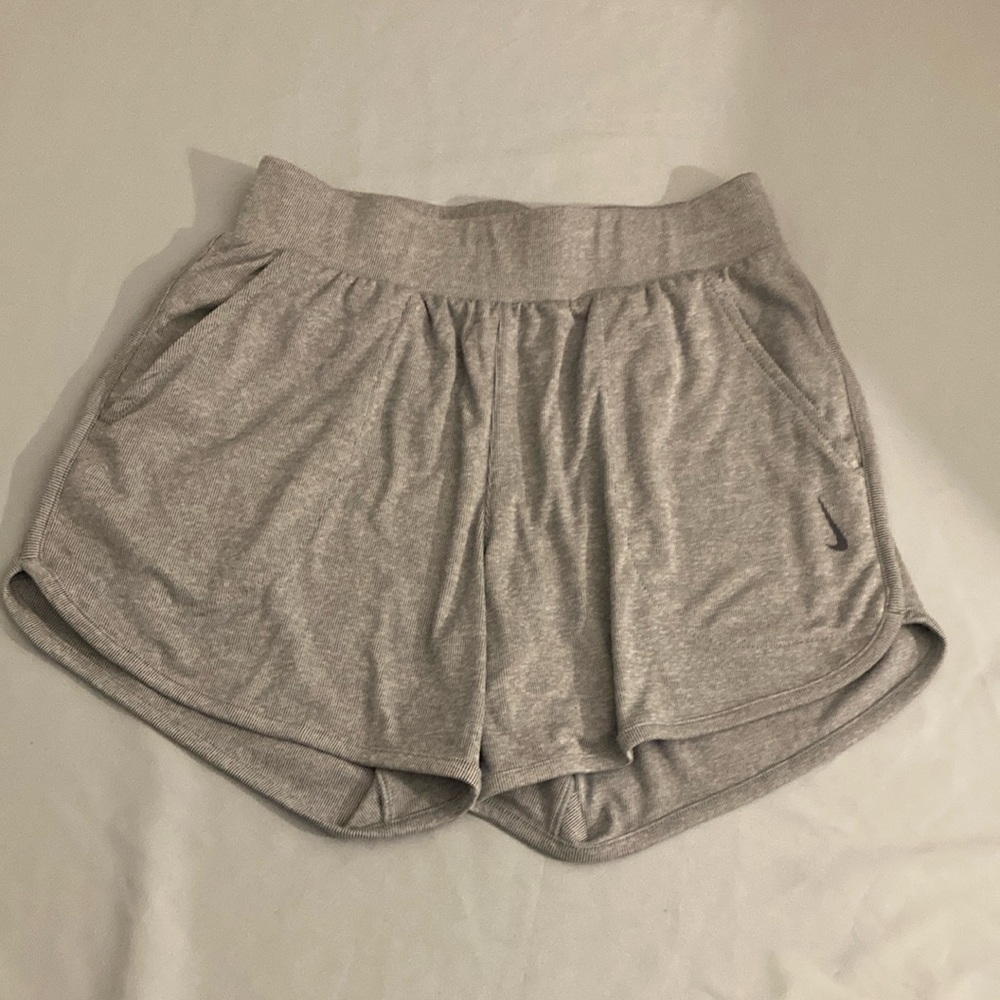 Nike Blue and White Athletic Shorts with Elastic Waistband